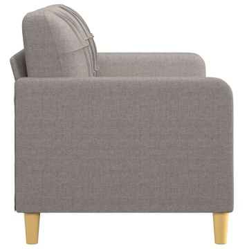 Canapea cu 2 locuri, gri taupe, 140 cm, material textil - Img 4