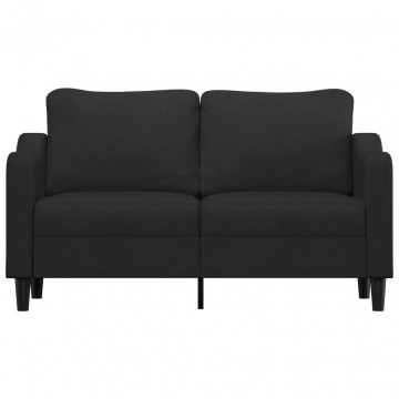 Canapea cu 2 locuri, negru, 140 cm, material textil - Img 3