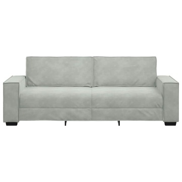 Canapea cu 3 locuri, gri deschis, material 180CM catifea - Img 4