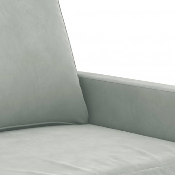 Canapea cu 3 locuri, gri deschis, material 180CM catifea - Img 5