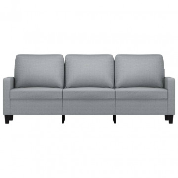 Canapea cu 3 locuri, gri deschis, material 180CM textil - Img 3