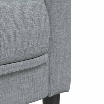 Canapea cu 3 locuri, gri deschis, material textil - Img 6