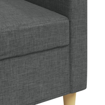 Canapea cu 3 locuri, gri închis, 210 cm, material textil - Img 6