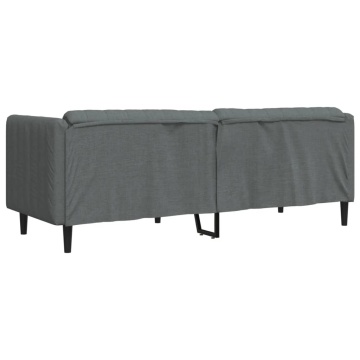 Canapea cu 3 locuri, gri închis, material textil - Img 5