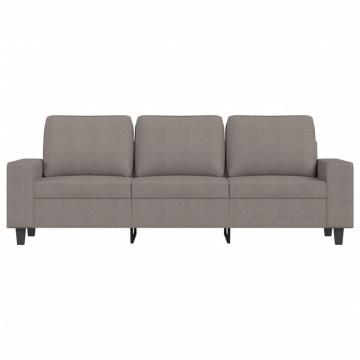 Canapea cu 3 locuri, taupe, 180 cm, material textil - Img 3