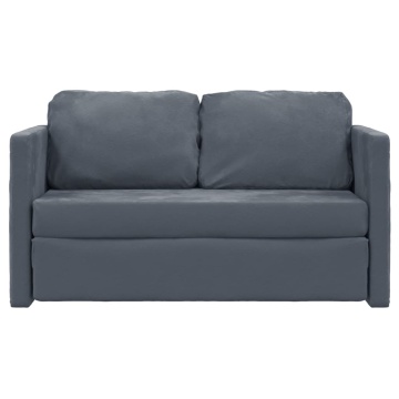Canapea extensibilă de podea 2 în 1, gri închis, 122x204x55 cm - Img 8