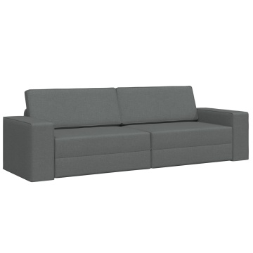 Canapea Pat 2-in-1 Gri Închis 245x150x60.5 cm Material - Img 2