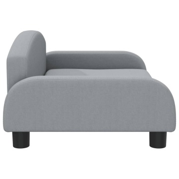 Canapea pentru copii, gri, 70x45x30 cm, material textil - Img 4