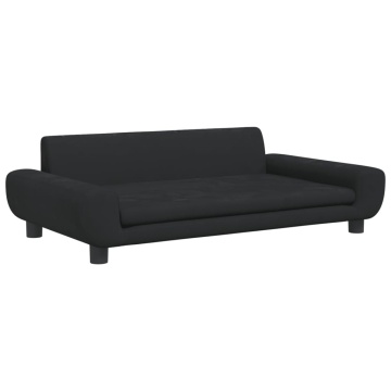 Canapea pentru copii, negru, 100x54x33 cm, catifea - Img 2
