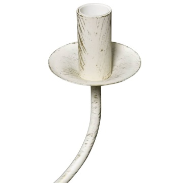 Candelabru alb de metal în stil antic 8 x becuri E14 - Img 10