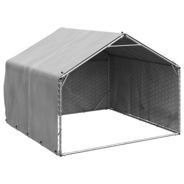 Canisa de exterior cu capac 2x2x1,5 m otel galvanizat - Img 1