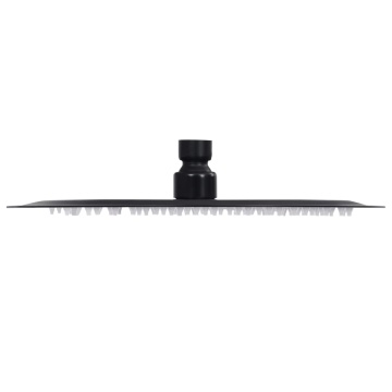 Cap de duș tip ploaie rotund, negru, 25 cm, oțel inoxidabil - Img 3