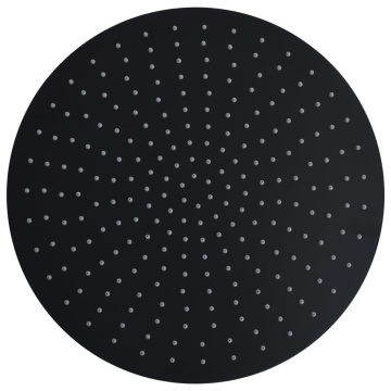 Cap de duș tip ploaie rotund, negru, 40 cm, oțel inoxidabil - Img 2