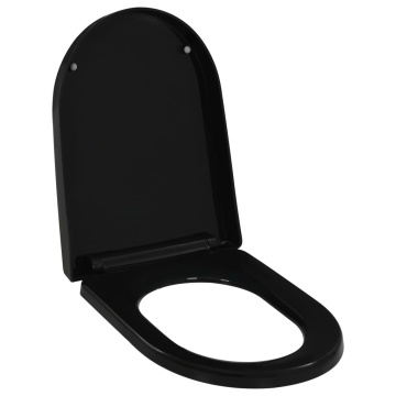 Capac WC cu închidere silențioasă, eliberare rapidă, negru - Img 1