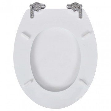 Capace WC cu închidere silențioasă, 2 buc, alb, MDF - Img 8