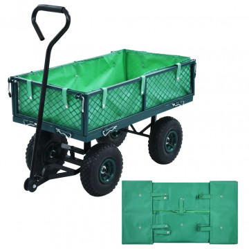 Căptușeală cărucior de grădină, verde, material textil - Img 1
