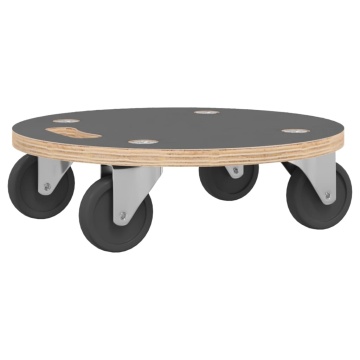 Cărucioare de transport, 2 buc., rotunde, Ø38x11,5 cm, 250 kg - Img 5