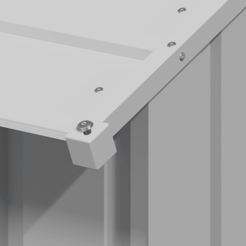 Casă pentru câini cu acoperiș 131x101x102 cm oțel galvanizat - Img 5