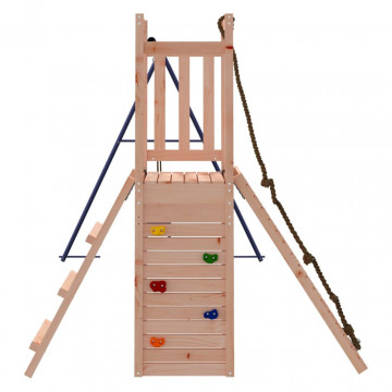 Căsuță de joacă cu leagăne perete cățărat, lemn masiv douglas - Img 4