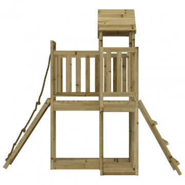 Căsuță de joacă cu perete de cățărat, lemn de pin impregnat - Img 5