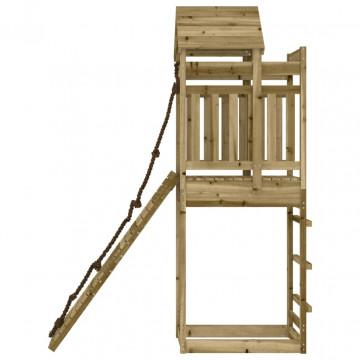 Căsuță de joacă cu perete de cățărat, lemn de pin impregnat - Img 8