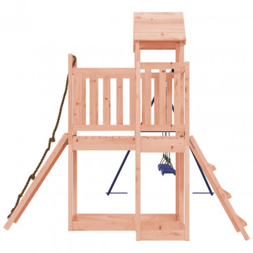 Căsuță de joacă cu perete de cățărat și leagăne, lemn douglas - Img 8