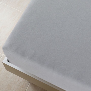 Cearșaf de pat cu elastic, 2 buc., gri, 180x200 cm, bumbac - Img 4