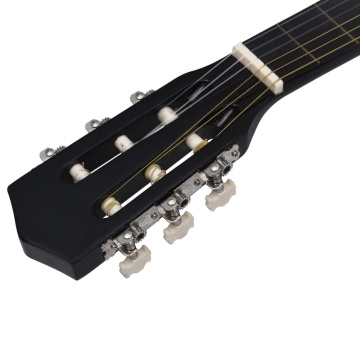 Chitară clasică pentru începători, cu husă, negru, 3/4 36 - Img 8