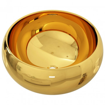 Chiuvetă, auriu, 40 x 15 cm, ceramică - Img 2