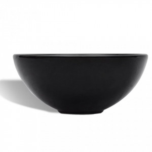 Chiuvetă ceramică pentru baie, rotundă, neagră - Img 7