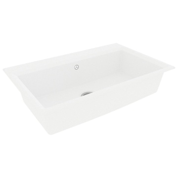 Chiuveta de Bucătărie Alb 790x500x193 mm Granit - Img 4