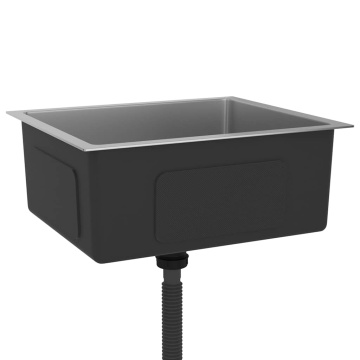 Chiuvetă de bucătărie lucrată manual, oțel inoxidabil - Img 4