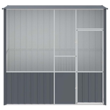 Colivie pentru păsări antracit 215x78x200 cm oțel galvanizat - Img 3