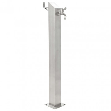 Coloană de apă pentru grădină, 95 cm, oțel inoxidabil, pătrat - Img 1