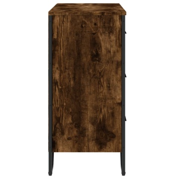 Comodă cu sertare stejar fumuriu 91x35,5x74,5 cm lemn prelucrat - Img 8