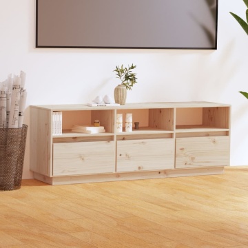 Comodă TV, 140x37x50 cm, lemn masiv de pin - Img 1