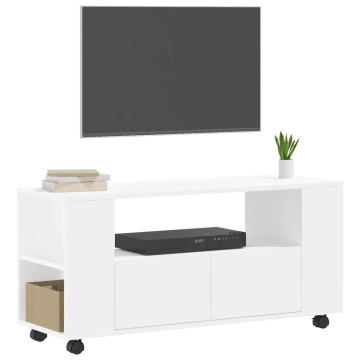 Comodă TV, alb, 102x34,5x43 cm, lemn prelucrat - Img 3