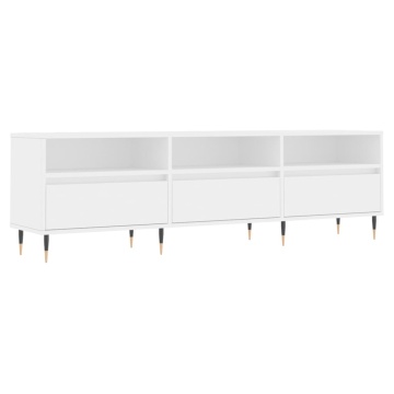 Comodă TV, alb, 150x30x44,5 cm, lemn prelucrat - Img 2