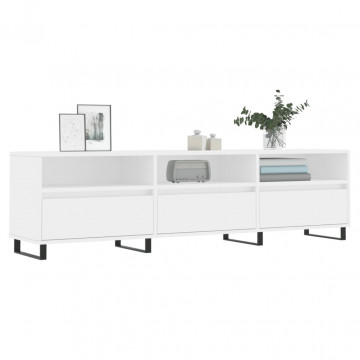 Comodă TV, alb, 150x30x44,5 cm, lemn prelucrat - Img 3