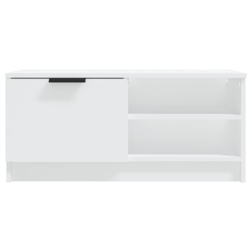 Comodă TV, alb, 80x35x36,5 cm, lemn prelucrat - Img 8