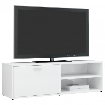 Comodă TV, alb extralucios, 120 x 34 x 37 cm, PAL - Img 3