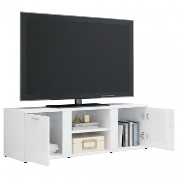 Comodă TV, alb extralucios, 120 x 34 x 37 cm, PAL - Img 8