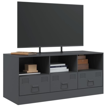 Comodă TV, antracit, 99x39x44 cm, oțel - Img 4