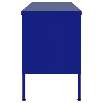 Comodă TV, bleumarin, 105x35x50 cm, oțel - Img 4