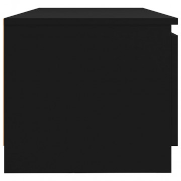 Comodă TV cu lumini LED, negru, 140x40x35,5 cm - Img 5
