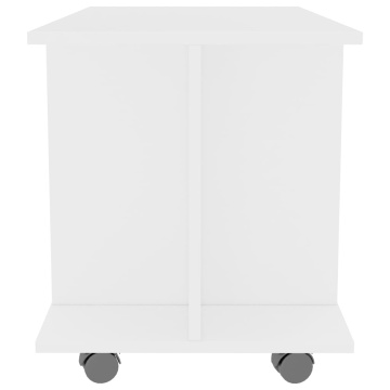 Comodă TV cu roți, alb, 80x40x45 cm, lemn prelucrat - Img 6