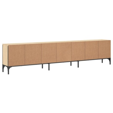 Comodă TV cu sertar, stejar sonoma, 200x25x44 cm lemn prelucrat - Img 7