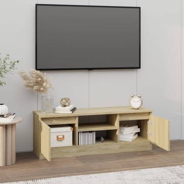 Comodă TV cu ușă, stejar sonoma, 102x30x36 cm - Img 3