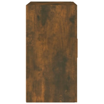Comodă TV de perete, stejar fumuriu, 60x30x60 cm lemn prelucrat - Img 5