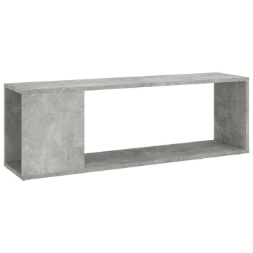 Comodă TV, gri beton, 100x24x32 cm, lemn prelucrat - Img 2